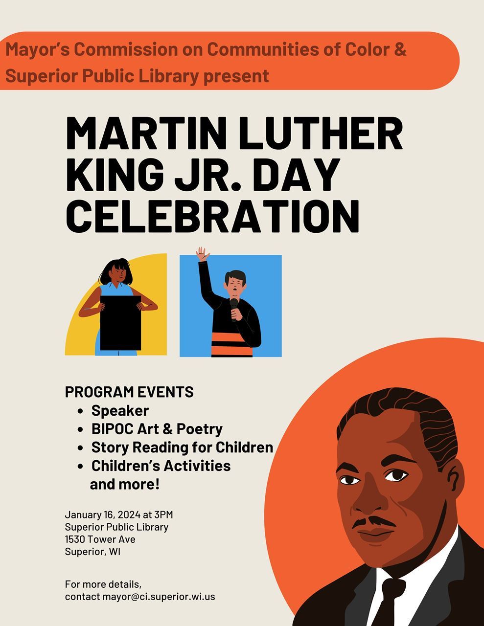 2024 Poster for Superior MLK Celebration